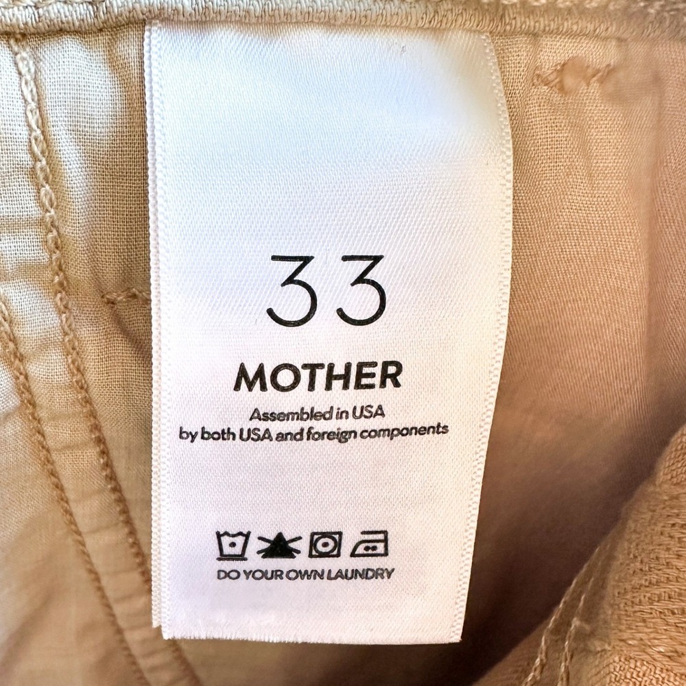 Mother Superior The Quartet Breaker Skimp Dark‎ Khaki Wide Leg Jeans Size 33 - Picture 4 of 6
